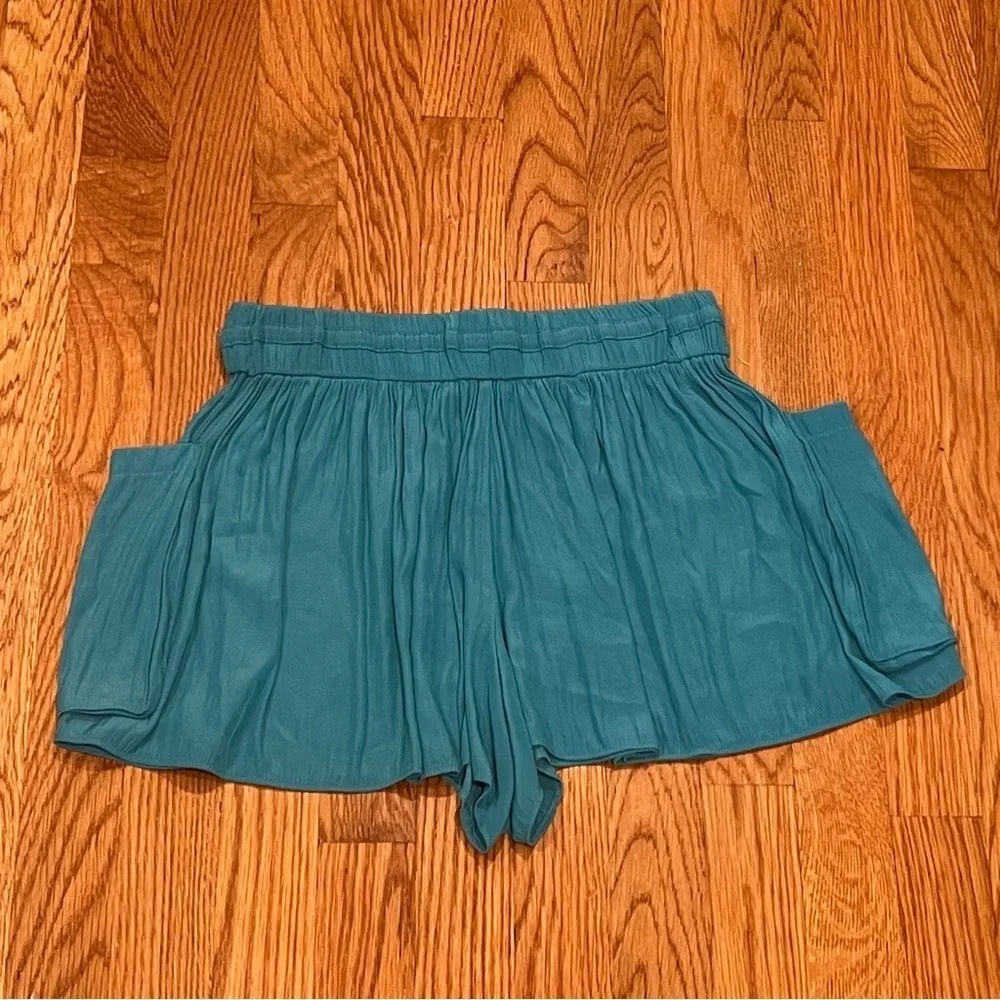 Ramy Brook Austin Shorts Lightweight Butterfly in Lagoon Blue Teal Small